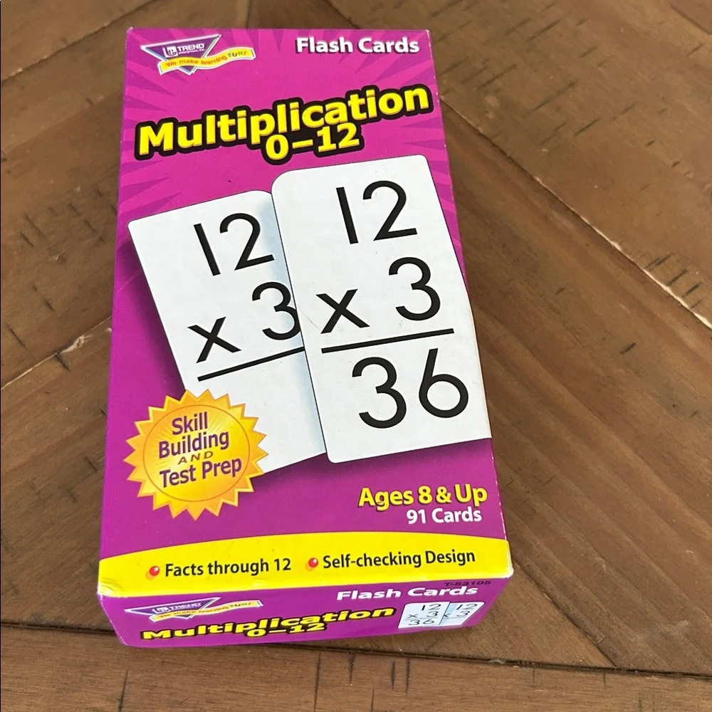 Multiplication Flash Cards 0-12 - Picture 1 of 4